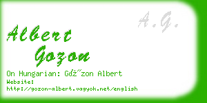 albert gozon business card